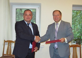 Подписание договора с грузинской делегацией