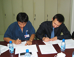 Делегация университета в г. Далянь (Подписание документов с Цицикарской вагоностроительной компанией)